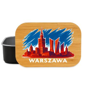Warschau Skyline Kunst – Warszawa Silhouette - Lunch Box - Schwarz - Vorne