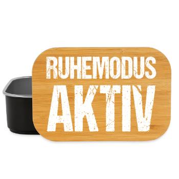 Ruhemodus aktiv Lustiger Spruch - Lunch Box - Schwarz - Vorne