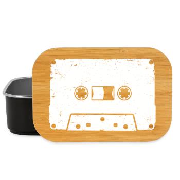 Kassette Vintage Retro Musik Icon Design - Lunch Box - Schwarz - Vorne