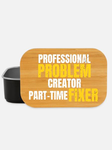 Professional Problem Creator Funny Workwear Design - Lunch Box - black