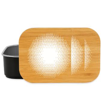 Halftone Ring Sunburst - Lunch Box - black - Front