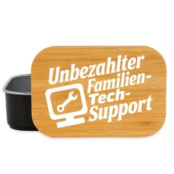 Unbezahlter Familien Tech-Support - Lunch Box - black - Front