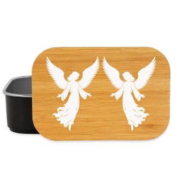 Doppelte Engelsflügel Silhouette - Lunch Box - Schwarz - Vorne