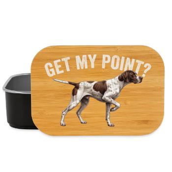 Get My Point - English Pointer Dad Hunting Dog - Lunch Box - black - Front