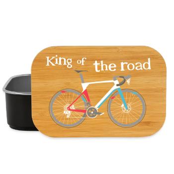 Rennrad lustige Sprüche Fahrrad Logo Gravelbike - Lunch Box - Schwarz - Vorne