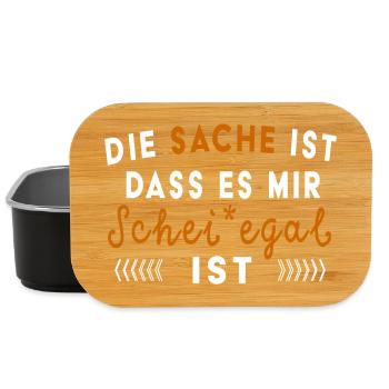 Ist mir Schei*egal Frecher Spruch Provokation Fun - Lunch Box - Schwarz - Vorne
