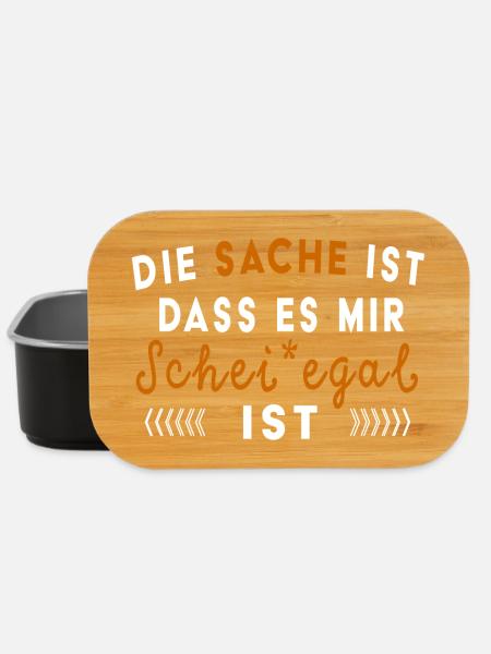 Ist mir Schei*egal Frecher Spruch Provokation Fun - Lunch Box - Schwarz