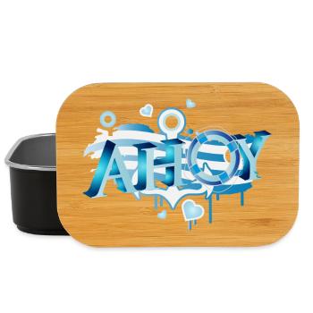 English sailor greeting lettering Ahoy Graffiti - Lunch Box - black - Front