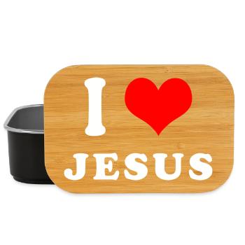 I love Jesus - Lunch Box - black - Front