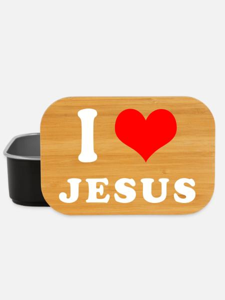 Ich liebe Jesus - Lunch Box - Schwarz