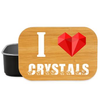 I Love Crystals Crystal Growing Crystal Grower Heart - Lunch Box - black - Front