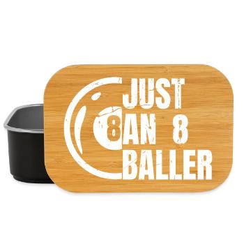 8 ball billiard players - Lunch Box - black - Front