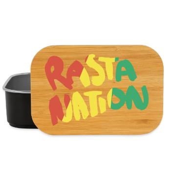 Rasta Nation Rastafari Reggae Dancehall Ragga Dub - Lunch Box - Schwarz - Vorne