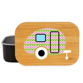 Caravan Spring Caravan Fan Knit Retro Holiday - Lunch Box - black - Front