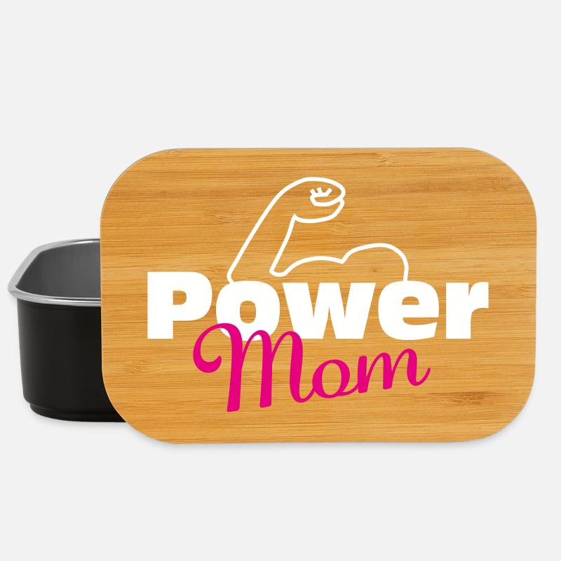 Power Mom blanc-rose - Boîte à goûter - noir