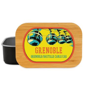 Illustration Cable car of Grenoble France - Lunch Box - black - Front