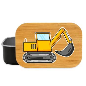 Excavator Construction Site Excavator Driver - Lunch Box - black - Front