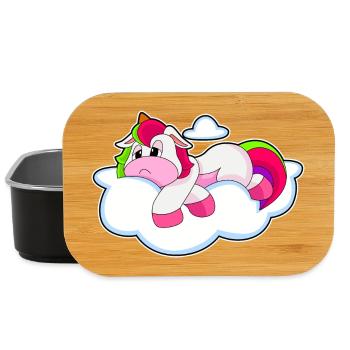 Nuages de licorne - Boîte à goûter - noir - Devant