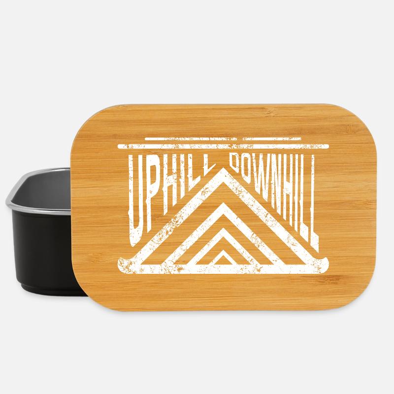 Uphill Downhill Berge Bergauf Bergab Outdoors - Lunch Box - Schwarz