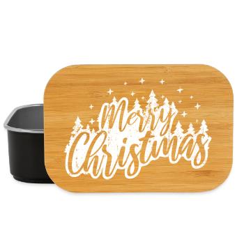 Scénario de joyeux Noël avec des arbres - Boîte à goûter - noir - Devant