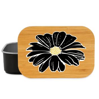 Blume schwarz Blumen schwarz Blüte - Lunch Box - Schwarz - Vorne