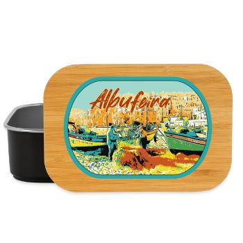 Albufeira Fishermen's Beach, praia dos pescadores - Lunch Box - black - Front