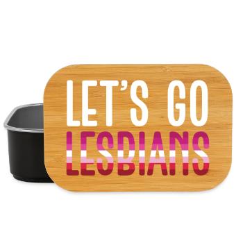 Mois de la fierté LGBT - Let’s Go Lesbian - Boîte à goûter - noir - Devant