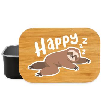 Schlafendes Faultier Schlaf Nickerchen - Lunch Box - Schwarz - Vorne