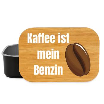 Kaffee ist mein Benzin - Lunch Box - Schwarz - Vorne