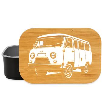 Bread box on wheels - Lunch Box - black - Front