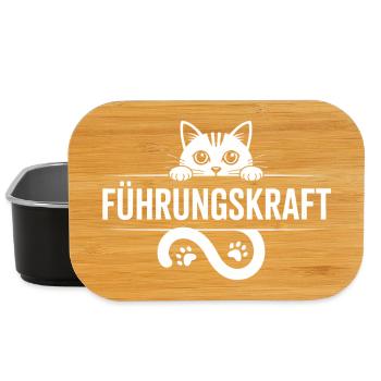Katzenmotiv Führungskraft Design - Lunch Box - Schwarz - Vorne