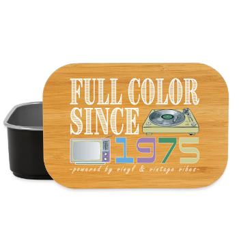 Vintage 1975 Retro Colored Design - Lunch Box - black - Front