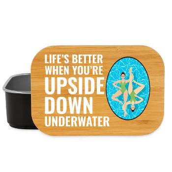 Life’s Better Upside Down Underwater Swimming - Lunch Box - black - Front
