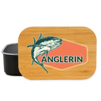 Anglerin Fish USA Design - Lunch Box - Schwarz - Vorne