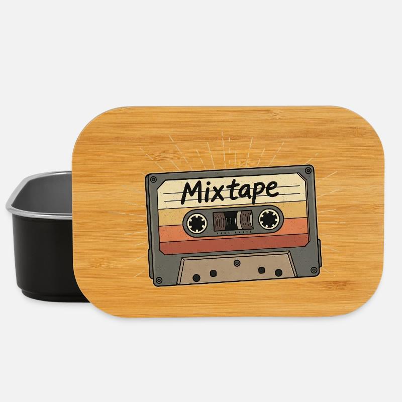 Retro Mixtape Kassette - Lunch Box - Schwarz