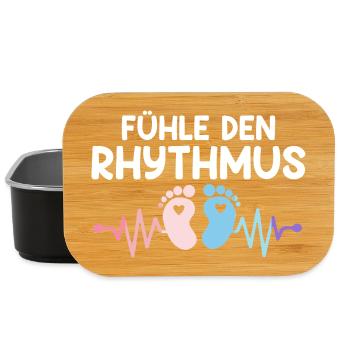 Expectant Mom FEEL THE RHYTHM Funny - Lunch Box - black - Front