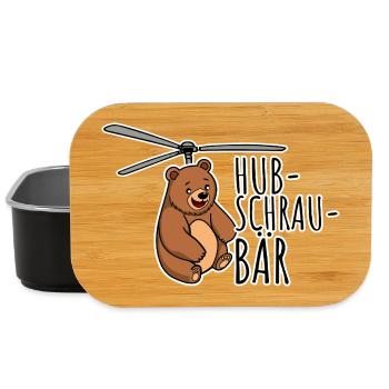 Ein Hubschrau-Bär! Ein lustiger fliegender Bär - Lunch Box - Schwarz - Vorne