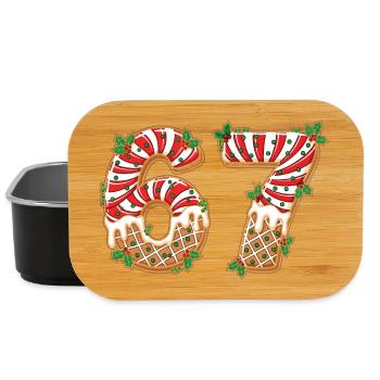 Kekszahlen 67 im Zuckerguss-Design - Lunch Box - Schwarz - Vorne
