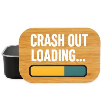Crash Out Loading Bar, lustiger Spruch - Lunch Box - Schwarz - Vorne