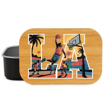 Streetball LA – Urban Basketball Design Sunset - Lunch Box - black - Front