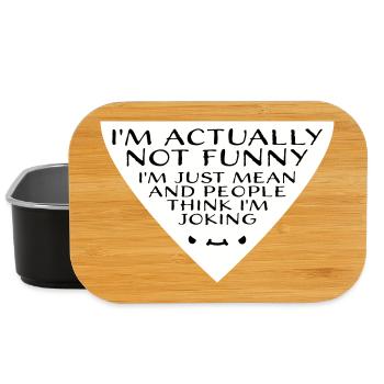 Not Funny Just Mean And People Think I'm Joking - Lunch Box - Schwarz - Vorne
