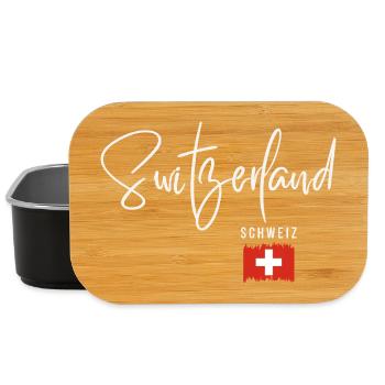 Schweizer Wurzeln, ich liebe die Schweiz - Lunch Box - Schwarz - Vorne