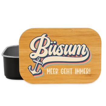 Nordsee Urlaub MEER GEHT IMMER Lustiges - Lunch Box - Schwarz - Vorne