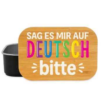 Deutschland Zweisprachiger Deutschlehrer - Lunch Box - Schwarz - Vorne