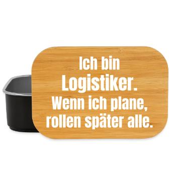 Ich bin Logistiker: Planung rollt voraus - Lunch Box - Schwarz - Vorne