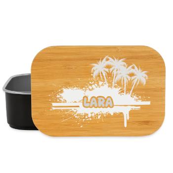 Lara as a holiday - Lunch Box - black - Front