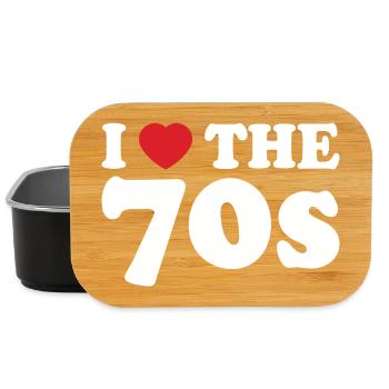I love retro 70s - Lunch Box - black - Front