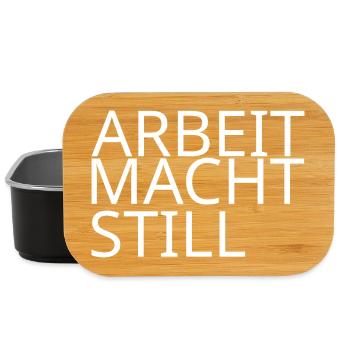 Arbeit macht still – Arbeit Shirt - Lunch Box - Schwarz - Vorne