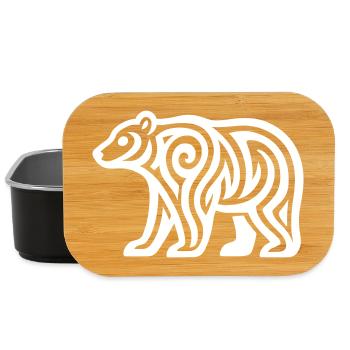 Just a White Bear #1 / JustN-imal - Lunch Box - black - Front