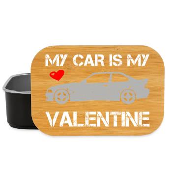 Ma voiture est ma Saint-Valentin - Boîte à goûter - noir - Devant